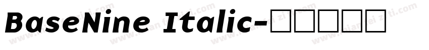 BaseNine Italic字体转换
